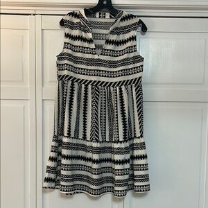 Cupshe Black and White Patterned Dress